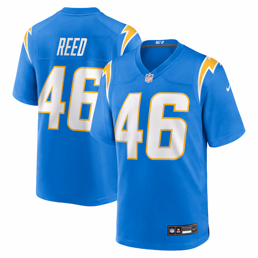 Men's Los Angeles Chargers Nikko Reed Nike Powder Blue Team Game Jersey
