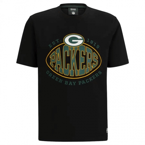 Men's Green Bay Packers Black BOSS X Trap T Shirt
