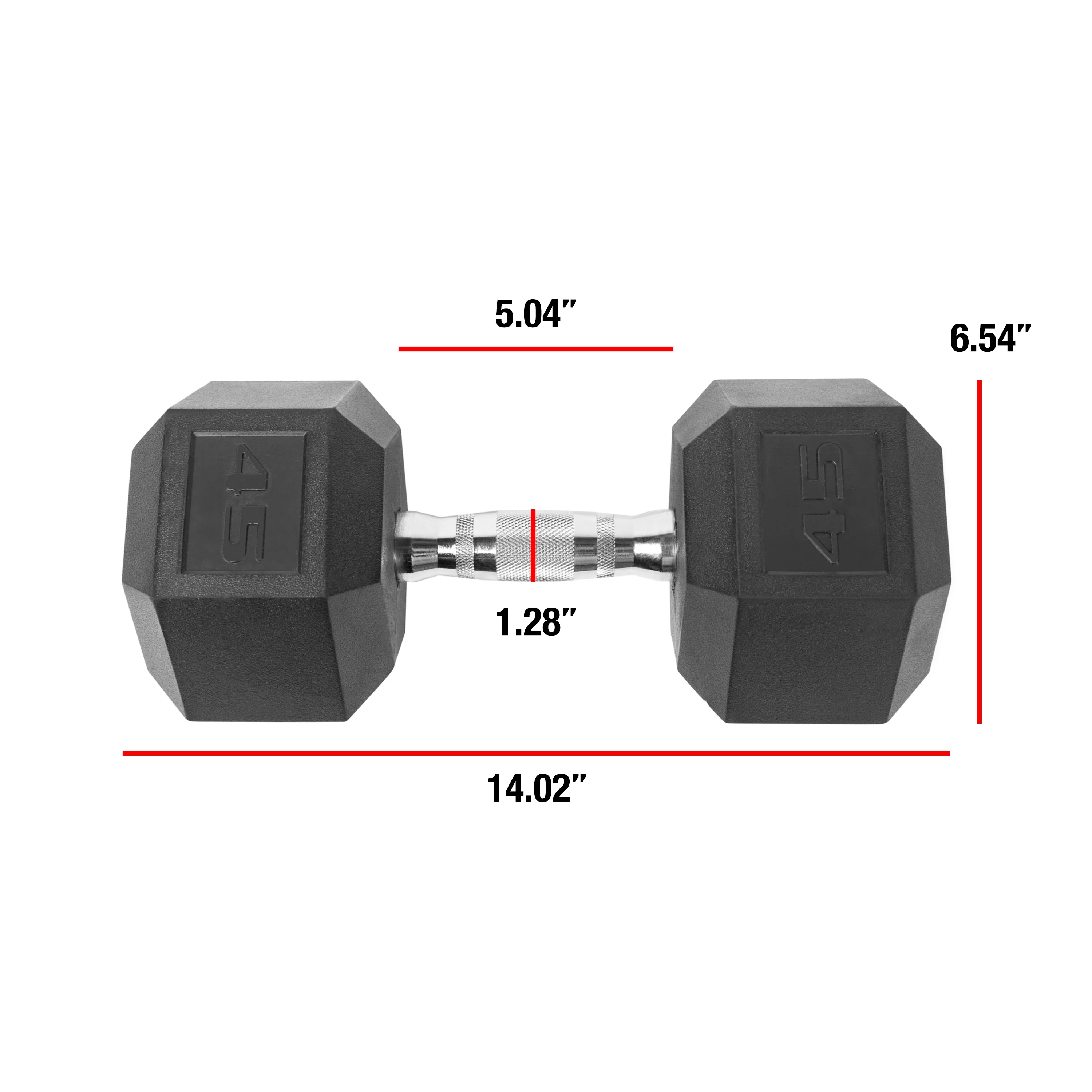 45lb Coated Dumbbell, Pair