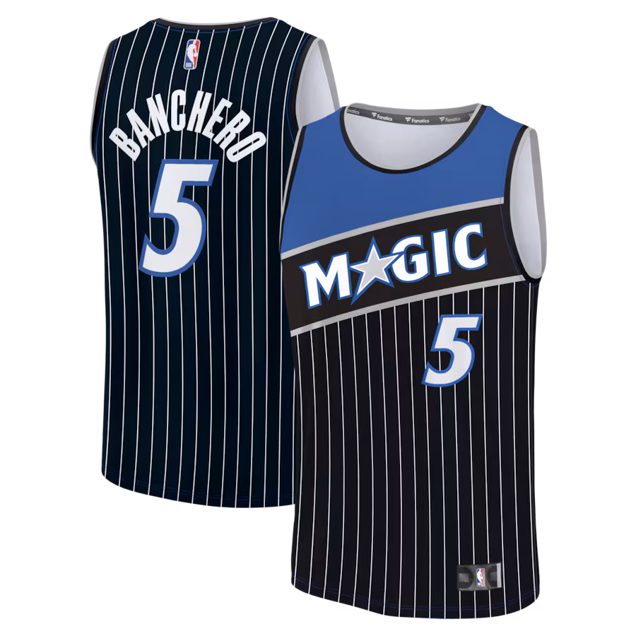 Youth Orlando Magic Paolo Banchero Fanatics Black Fast Break Jersey - Statement Edition