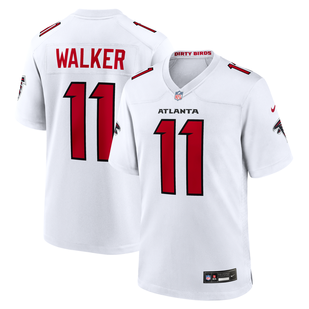 Men's Atlanta Falcons Jalon Walker Nike White Game Jersey