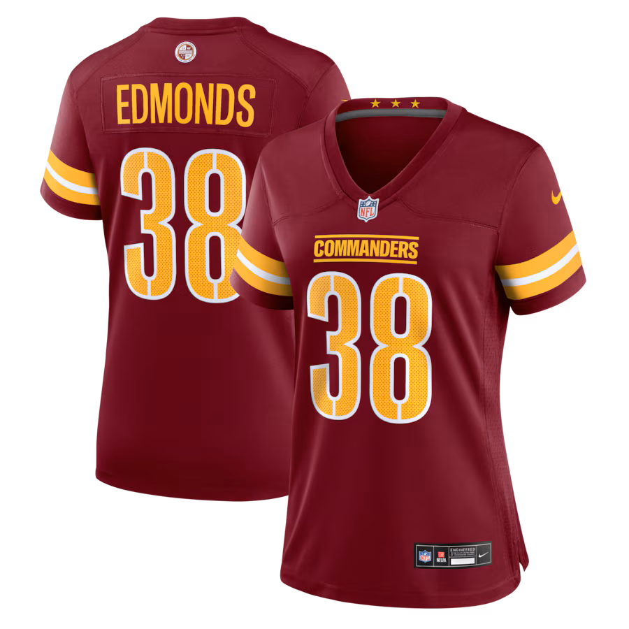 Women's Washington Commanders Chase Edmonds Nike Burgundy Team Game Jersey