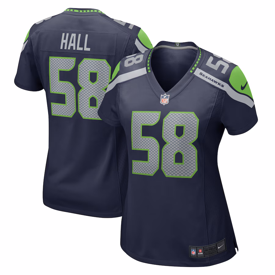 Women's Seattle Seahawks Derick Hall Nike College College Navy Team Game Jersey