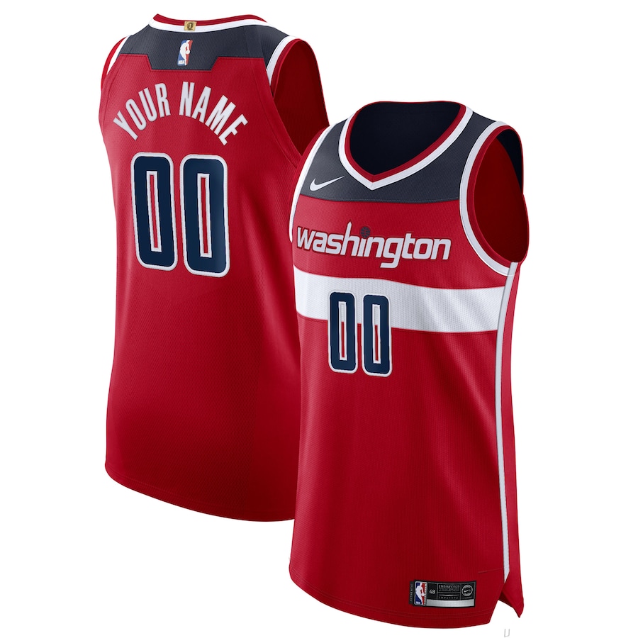 Men's Washington Wizards Nike Red 2020/21 Authentic Custom Jersey - Icon Edition