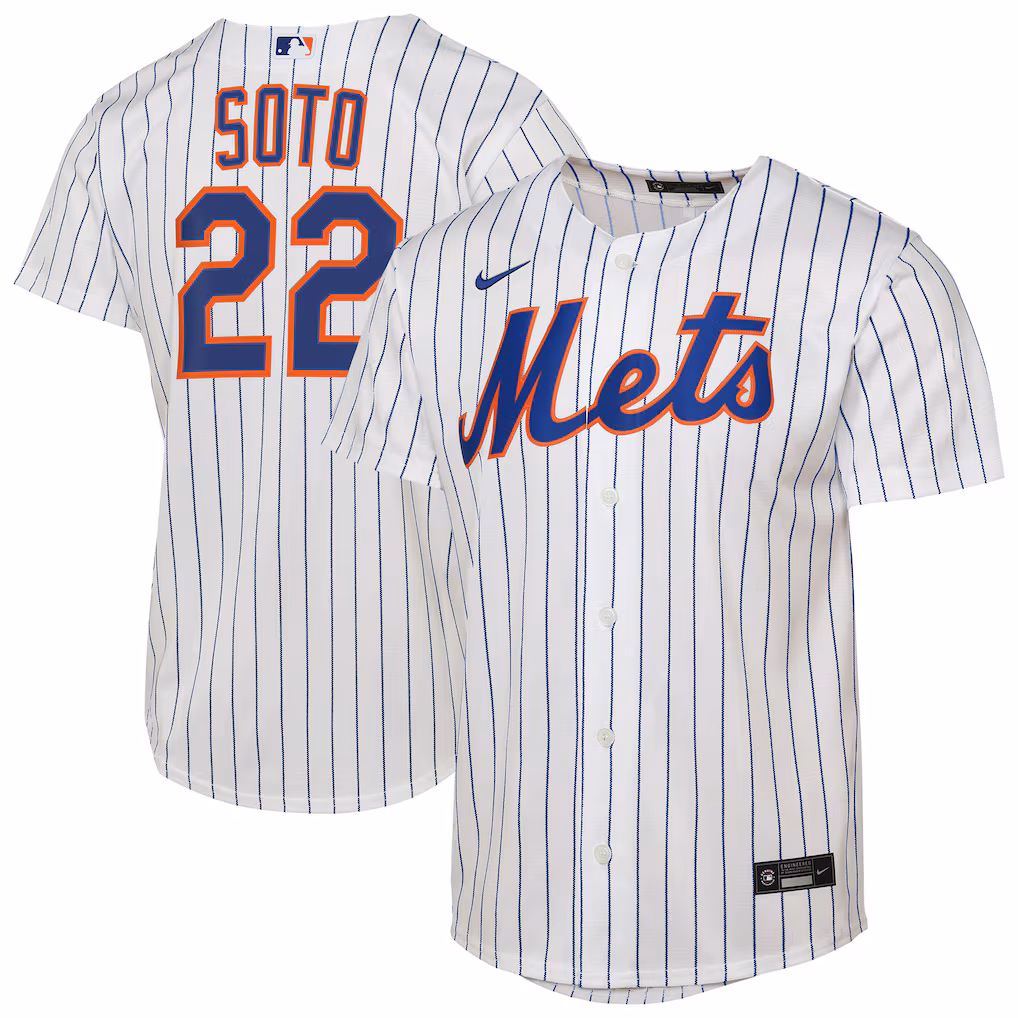 Youth New York Mets Juan Soto Nike White Home Replica Player Jersey