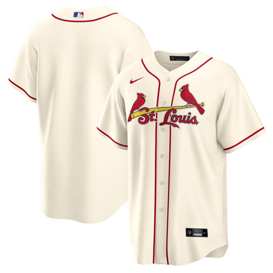 Men's St. Louis Cardinals Nike Cream Alternate Replica Team Jersey