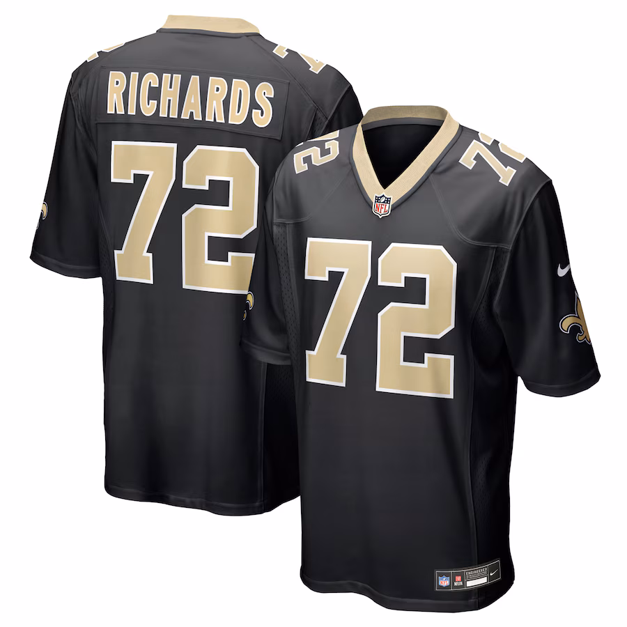 Men's New Orleans Saints Asim Richards Nike Black Team Game Jersey
