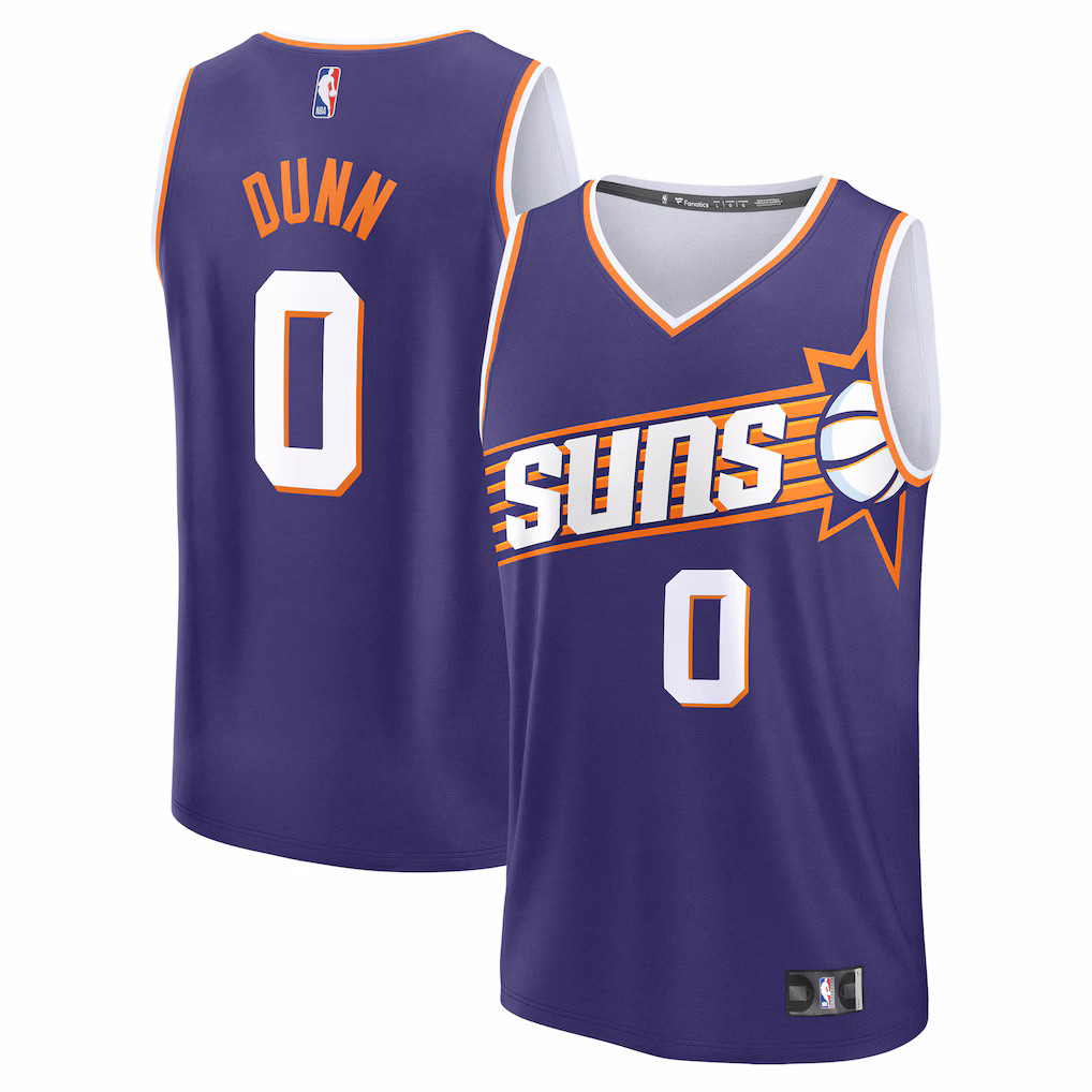 Youth Phoenix Suns Ryan Dunn Fanatics Purple 2024 NBA Draft Fast Break Player Jersey - Icon Edition