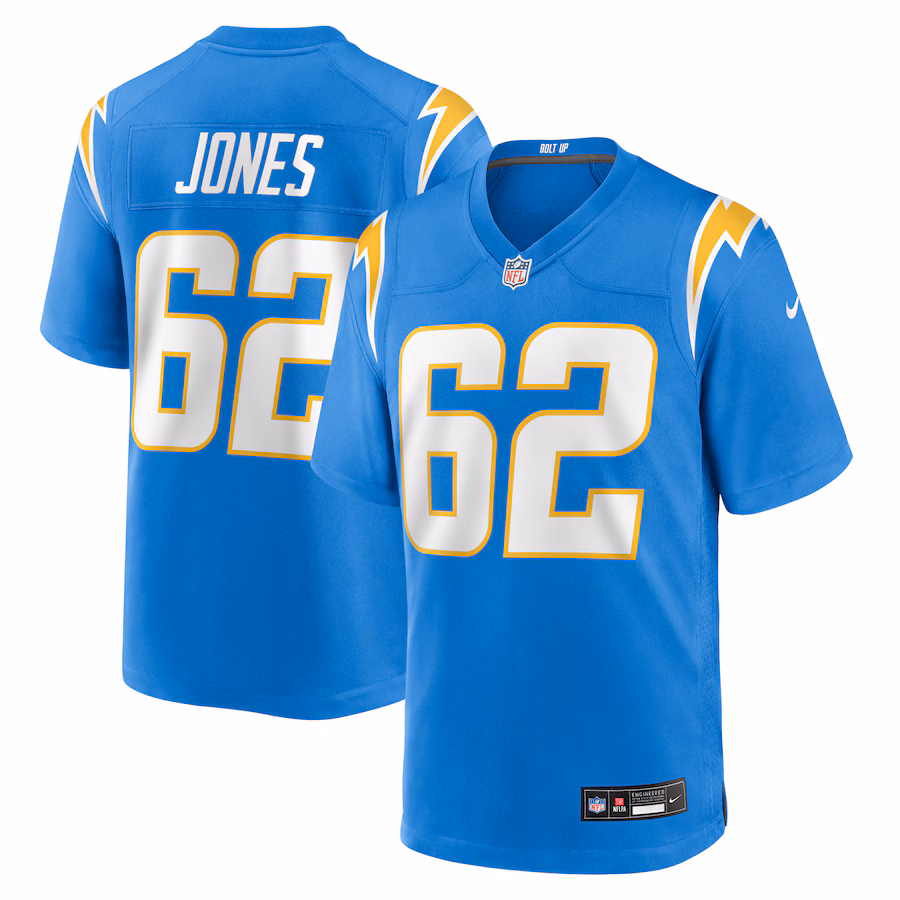 Men's Los Angeles Chargers Nash Jones Nike Powder Blue Team Game Jersey