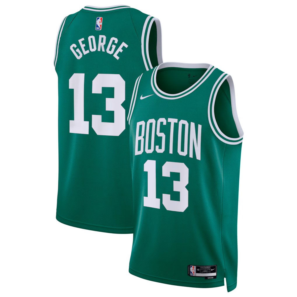 Men's Boston Celtics Paul George Nike Kelly Green Swingman Jersey - Icon Edition