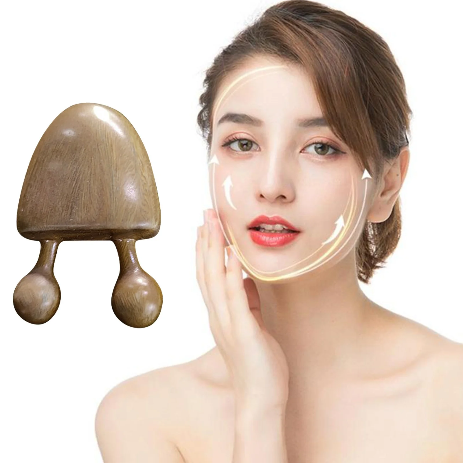 MVNSFEW Facial Scalp Gua Sha Massager Tiger Shaped Nose Shaper Natural Facial Wooden Sandalwood Wide Tooth Comb Gua Sha Massager Tool Muscle Roller for Legs - Curated Treasures Market