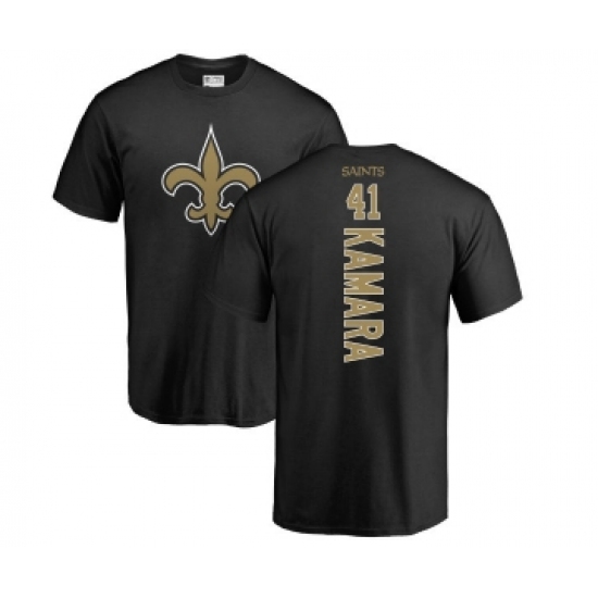 Football New Orleans Saints #41 Alvin Kamara Black Backer T-Shirt