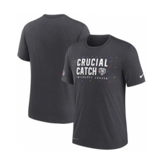 Men's Chicago Bears Charcoal 2021 Crucial Catch Performance T-Shirt