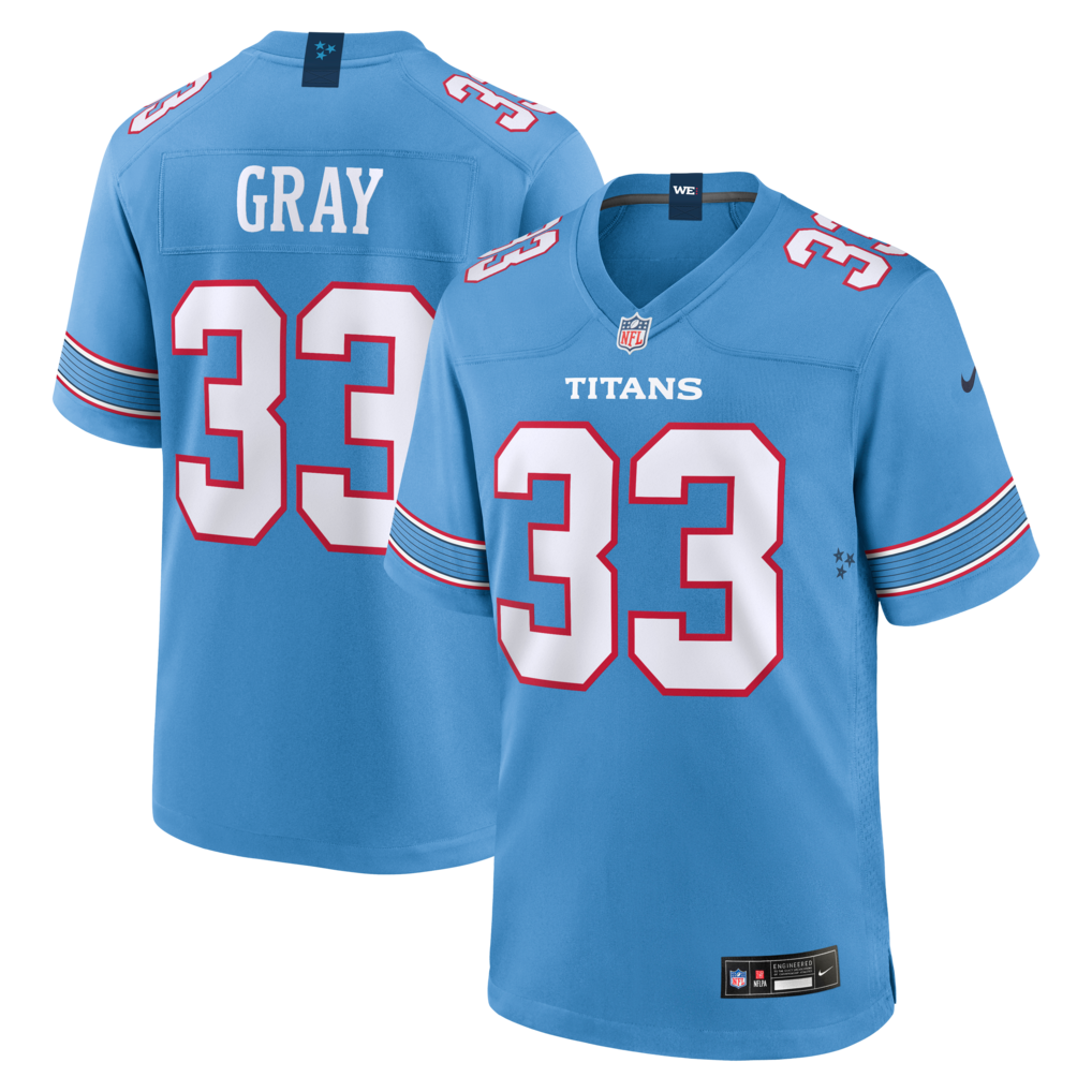 Men's Tennessee Titans Cedric Gray Nike Light Blue Game Jersey