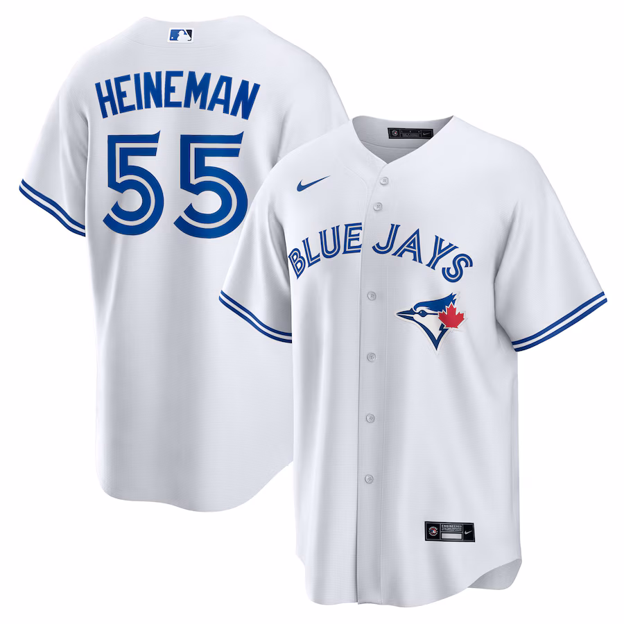 Men's Toronto Blue Jays Tyler Heineman Nike White Home Replica Jersey