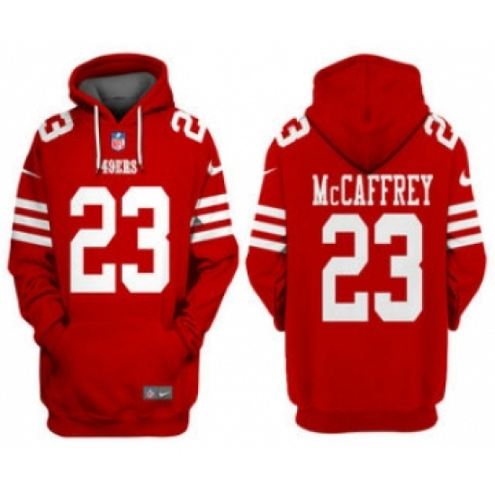 Men's San Francisco 49ers #23 Christian McCaffrey Red Alternate Pullover Hoodie