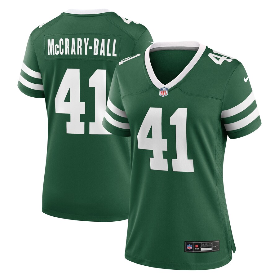 Women's New York Jets Marcelino McCrary-Ball Nike Legacy Green Team Game Jersey