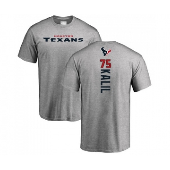 Football Houston Texans #75 Matt Kalil Ash Backer T-Shirt