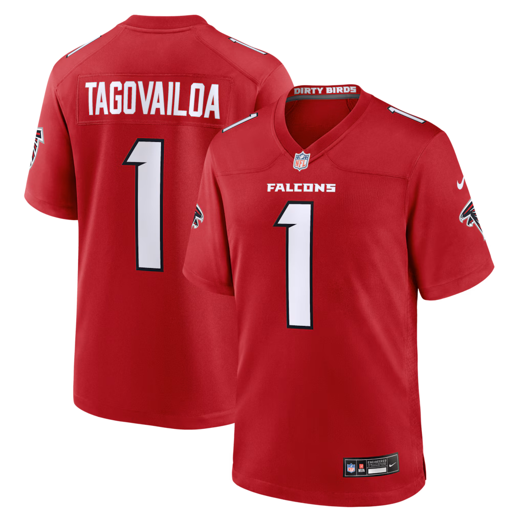 Men's Atlanta Falcons Tua Tagovailoa Nike Red Game Jersey