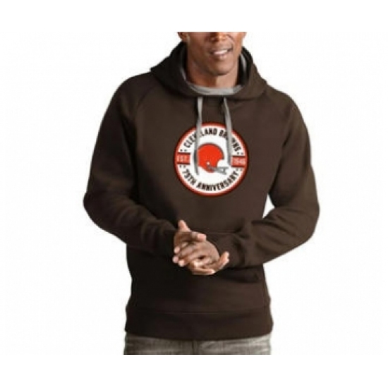 Men's Cleveland Browns 1946 75th Anniversary Brown Pullover Football Hoodie
