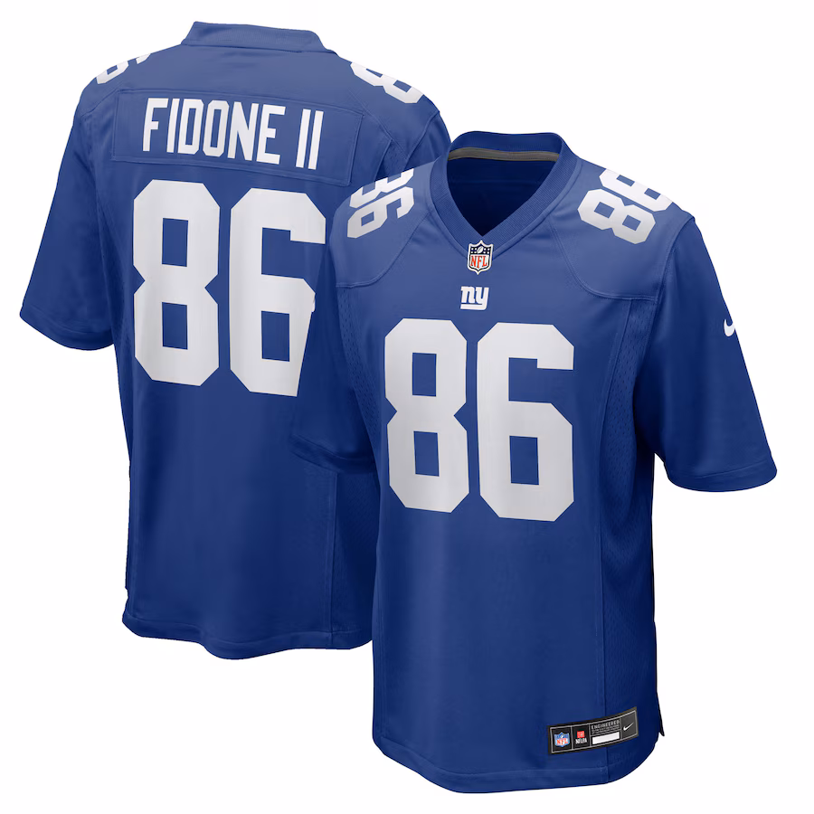 Men's New York Giants Thomas Fidone II Nike Royal Team Game Jersey