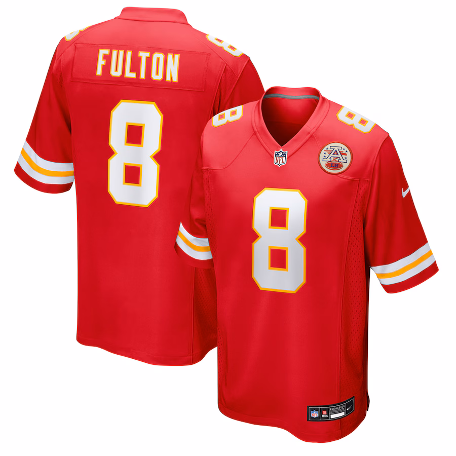 Men's Kansas City Chiefs Kristian Fulton Nike Red Team Game Jersey