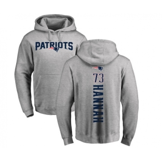 Football New England Patriots #73 John Hannah Ash Backer Pullover Hoodie