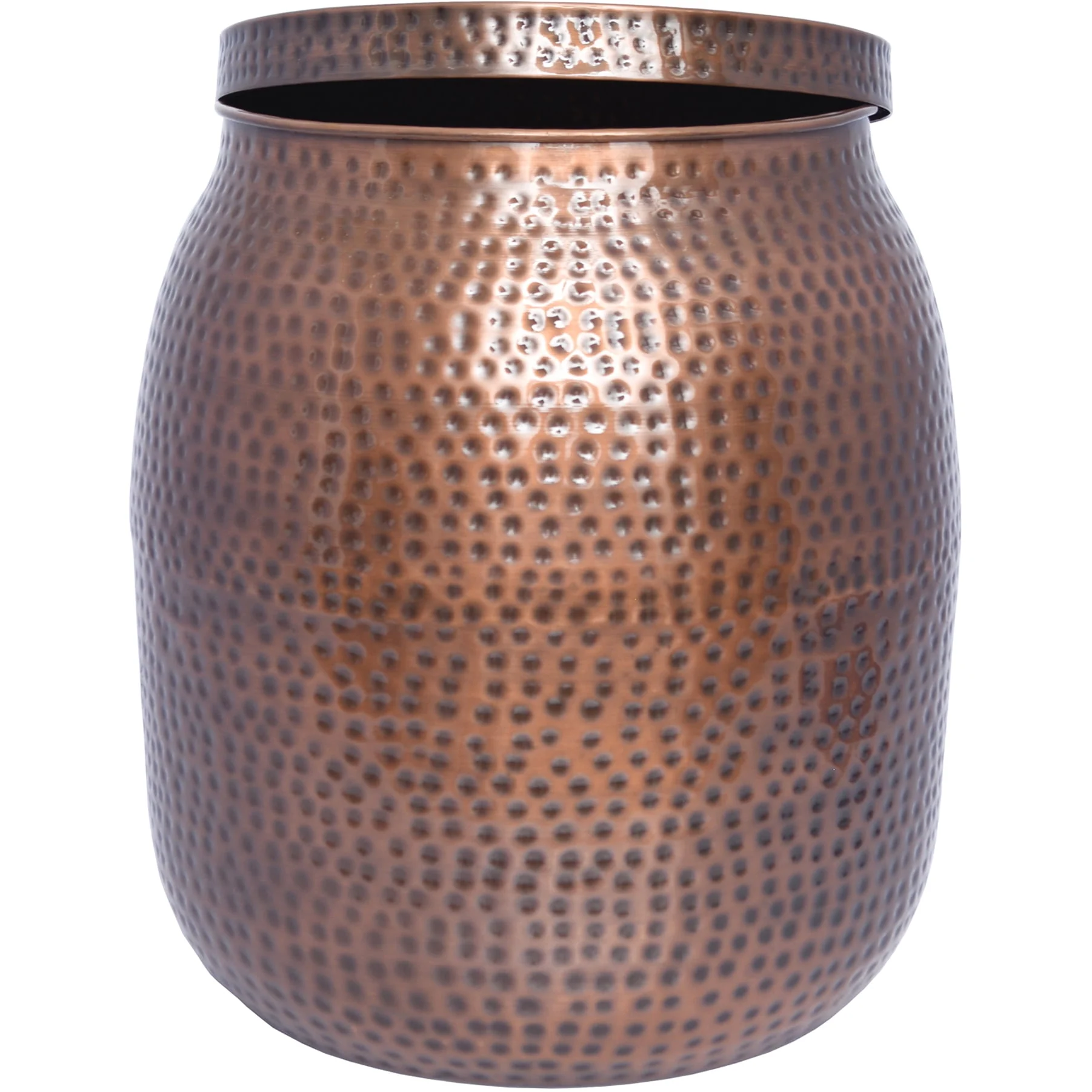 Better Homes & Gardens 20 Hammered Finish Metal Garden Stool, Copper Color