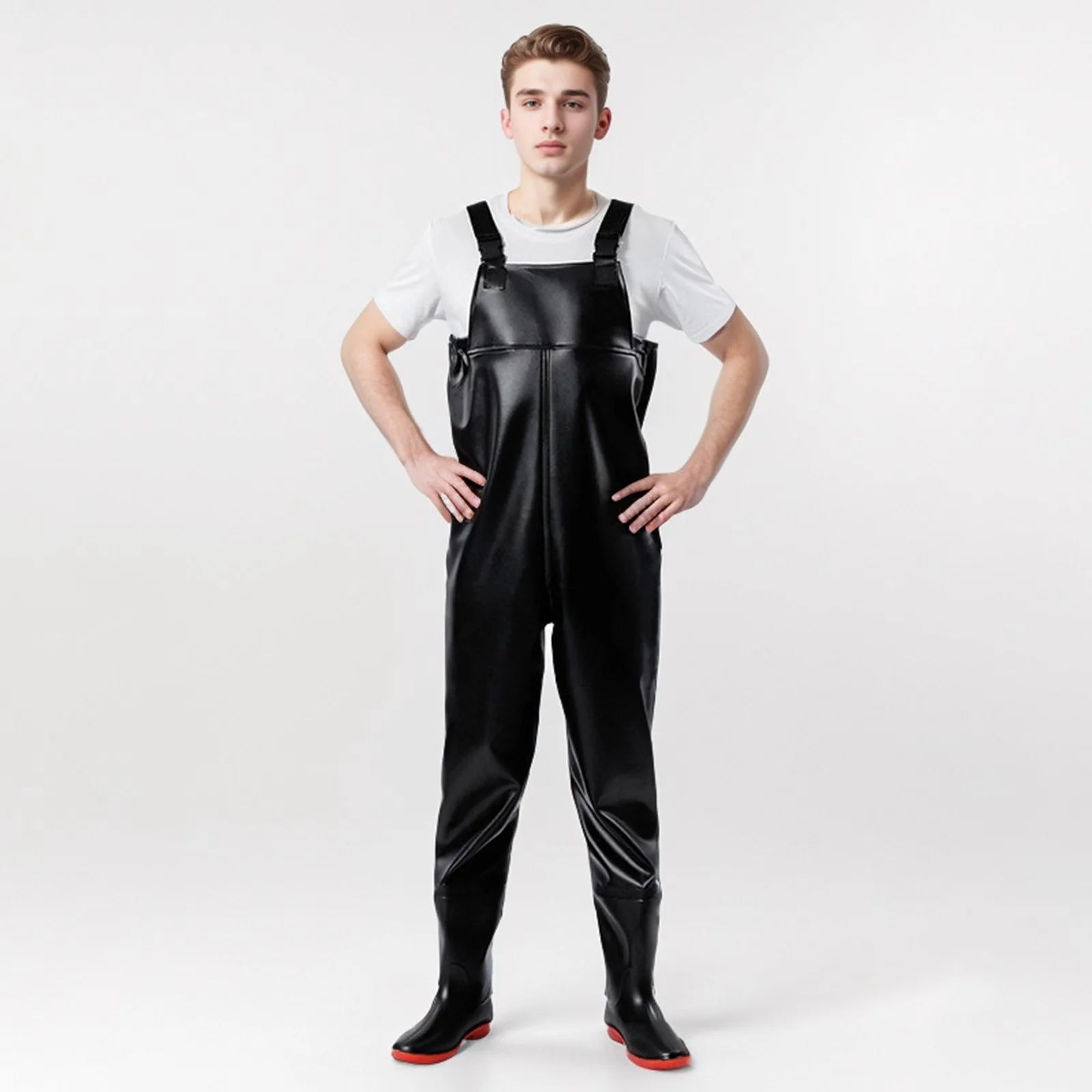 Outfit Jumpsuit Elegant Unisex Solid Color Rain Pants & Shoes Set Fishing Waders With Hip Boots For Men & Women Breathable Chest Wader For Fly Fishing & Outdoor Activiti - Curated Treasures Market