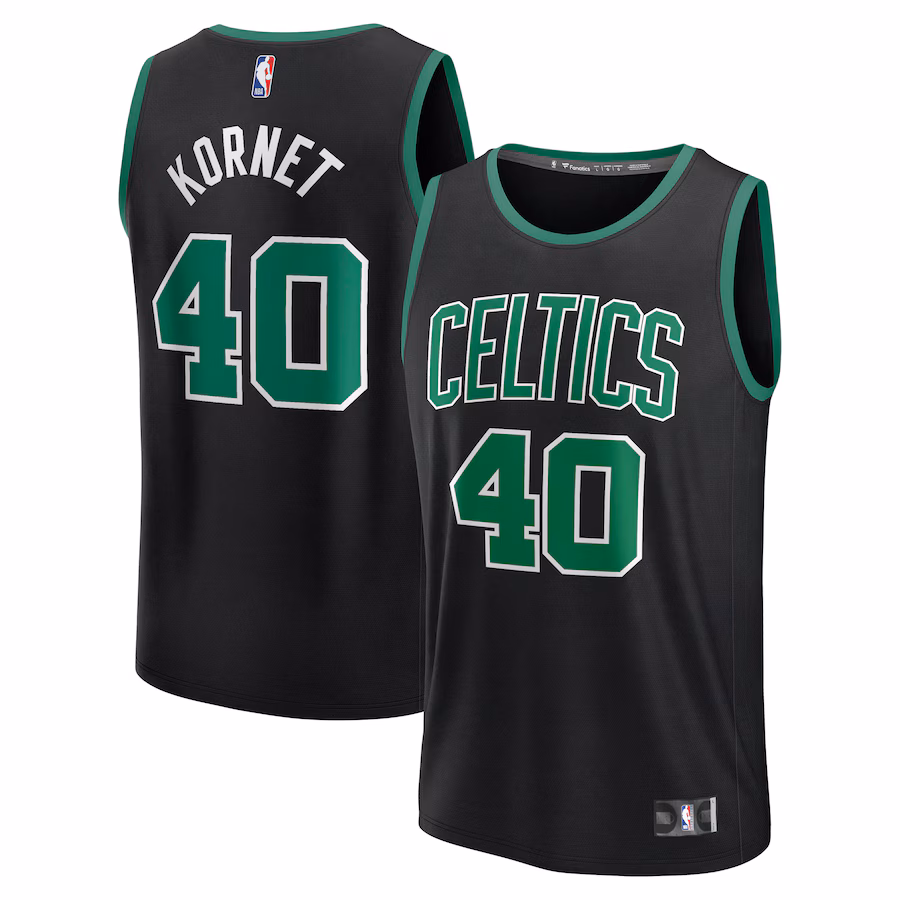 Men's Boston Celtics Luke Kornet Fanatics Black Fast Break Replica Player Jersey - Statement Edition