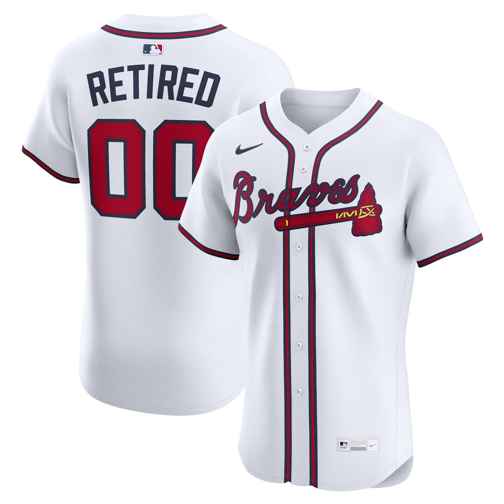 Men's Atlanta Braves Nike White  Home Elite Pick-A-Player Retired Roster Jersey