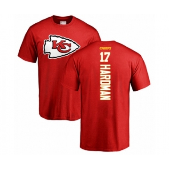 Football Kansas City Chiefs #17 Mecole Hardman Red Backer T-Shirt