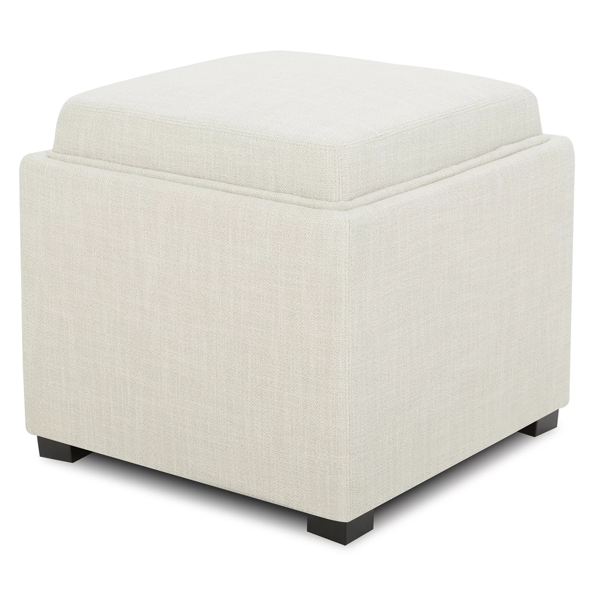 CHITA Fabric Storage Stool Ottoman, Foot Rest Stool Seat, Linen - Curated Treasures Market