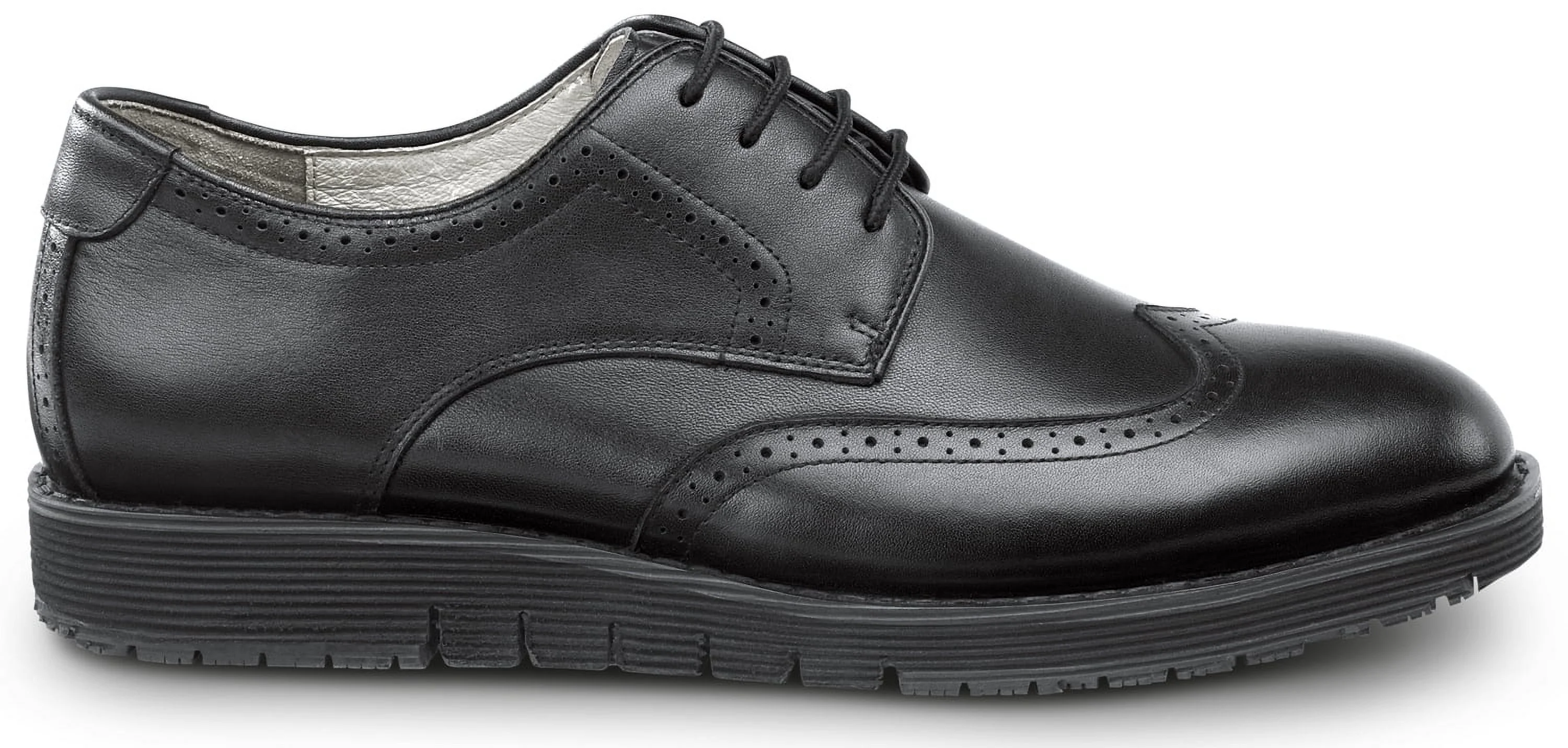 SR Max Durham, Men's, Black, Wingtip Dress Style Soft Toe Slip Resistant Work Shoe. (10.0 M) - Curated Treasures Market