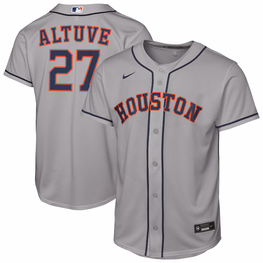Youth Houston Astros Jose Altuve Nike Gray Road Replica Jersey