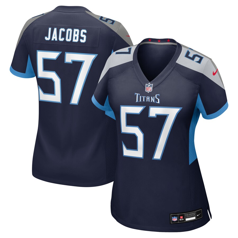 Women's Tennessee Titans Curtis Jacobs Nike Navy Alternate Game Jersey