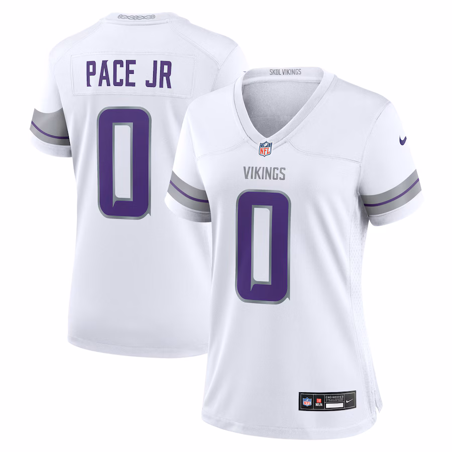 Women's Minnesota Vikings Ivan Pace Jr Nike White Alternate Game Jersey