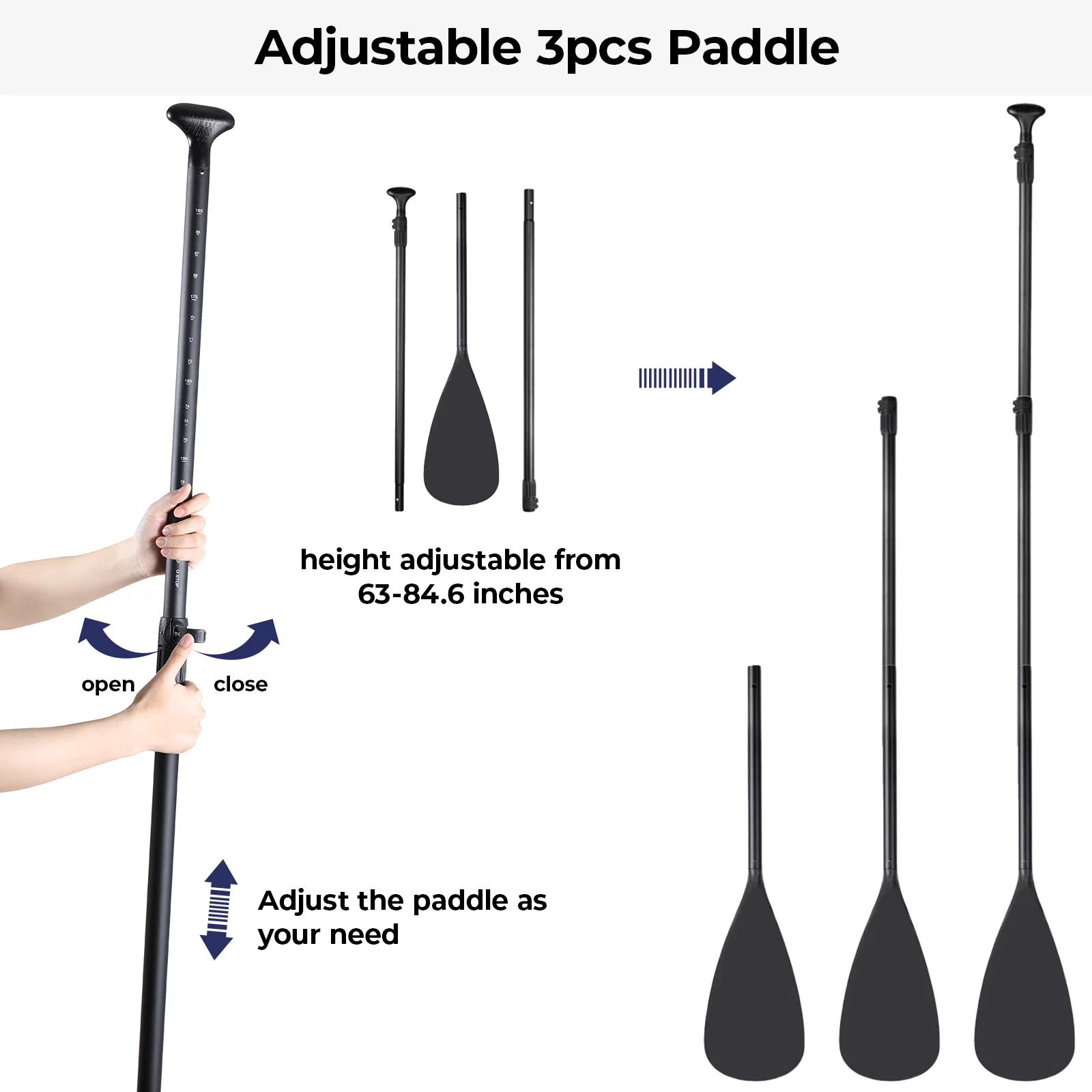 Arlopu 11FT Stand Up Paddle Board Inflatable with Premium SUP Accessories & Backpack, Non-Slip Deck, Waterproof Bag, Leash, Paddle and Hand Pump