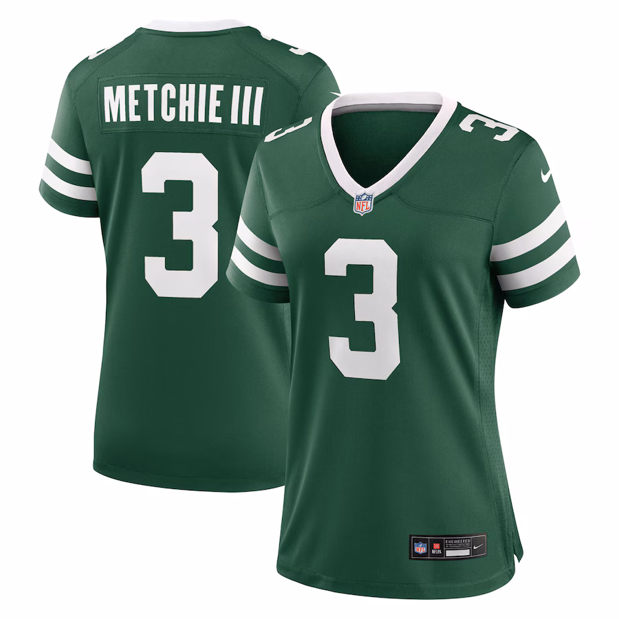 Women's New York Jets John Metchie III Nike Legacy Green Team Game Jersey