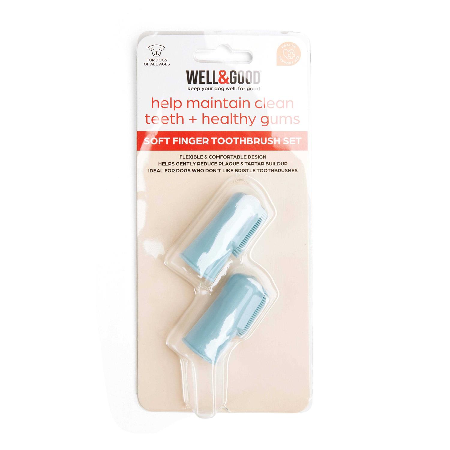 Well & Good Soft Finger Dog Toothbrush