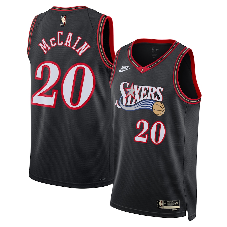 Unisex Philadelphia 76ers Jared McCain Nike Black Swingman Jersey - Classic Edition
