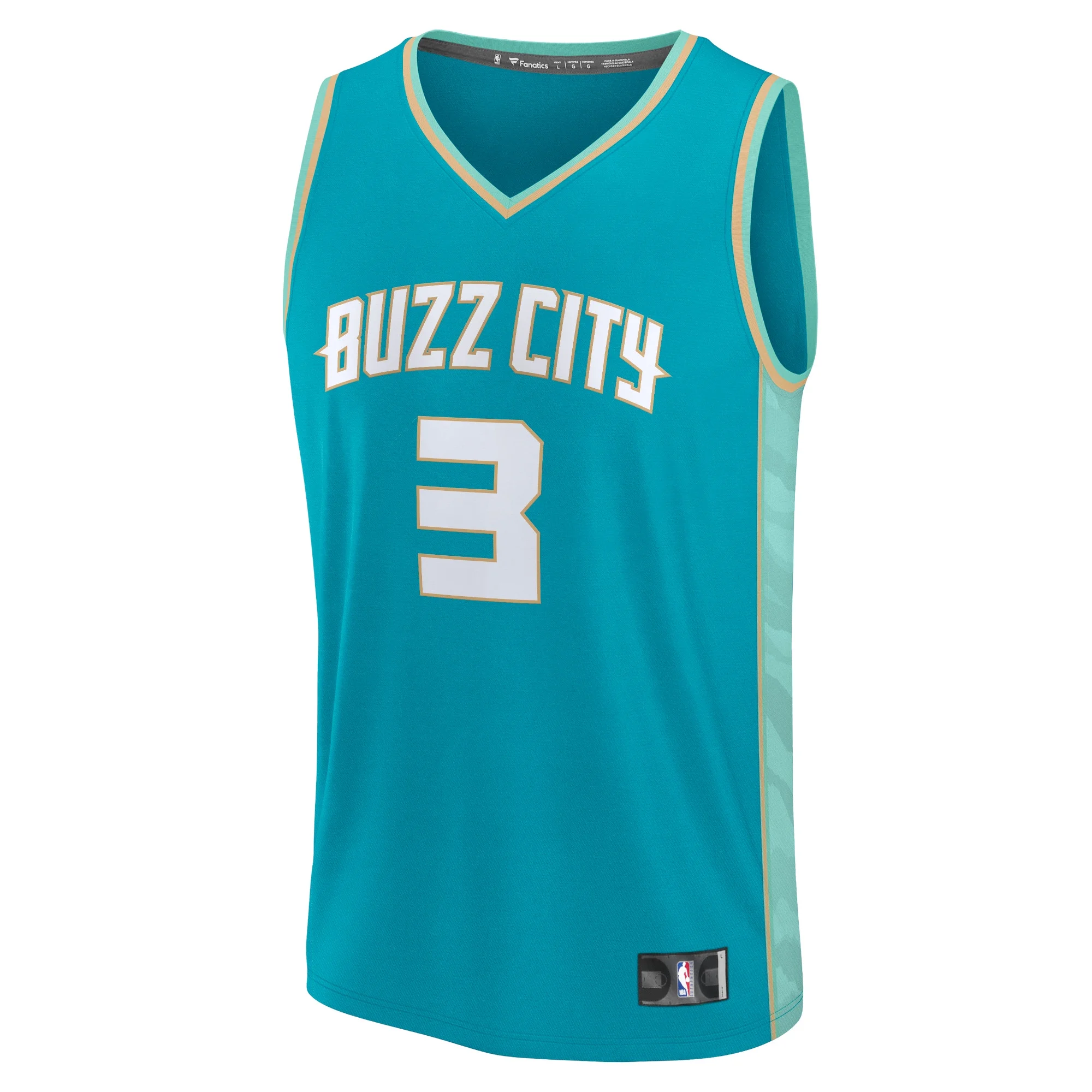 Men's Fanatics Terry Rozier Teal Charlotte Hornets Fast Break Jersey - City Edition - Curated Treasures Market