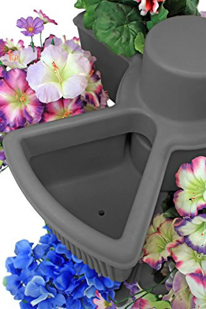 Good Ideas VVG3-SLA Venetian Vertical Garden Planters, Slate, 3-Pack - Curated Treasures Market