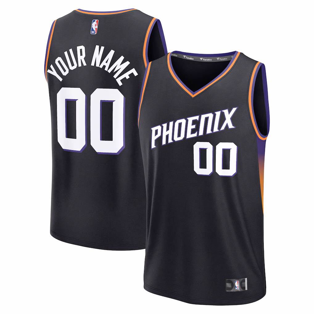 Men's Phoenix Suns Fanatics Black Fastbreak Custom Jersey - Statement Edition