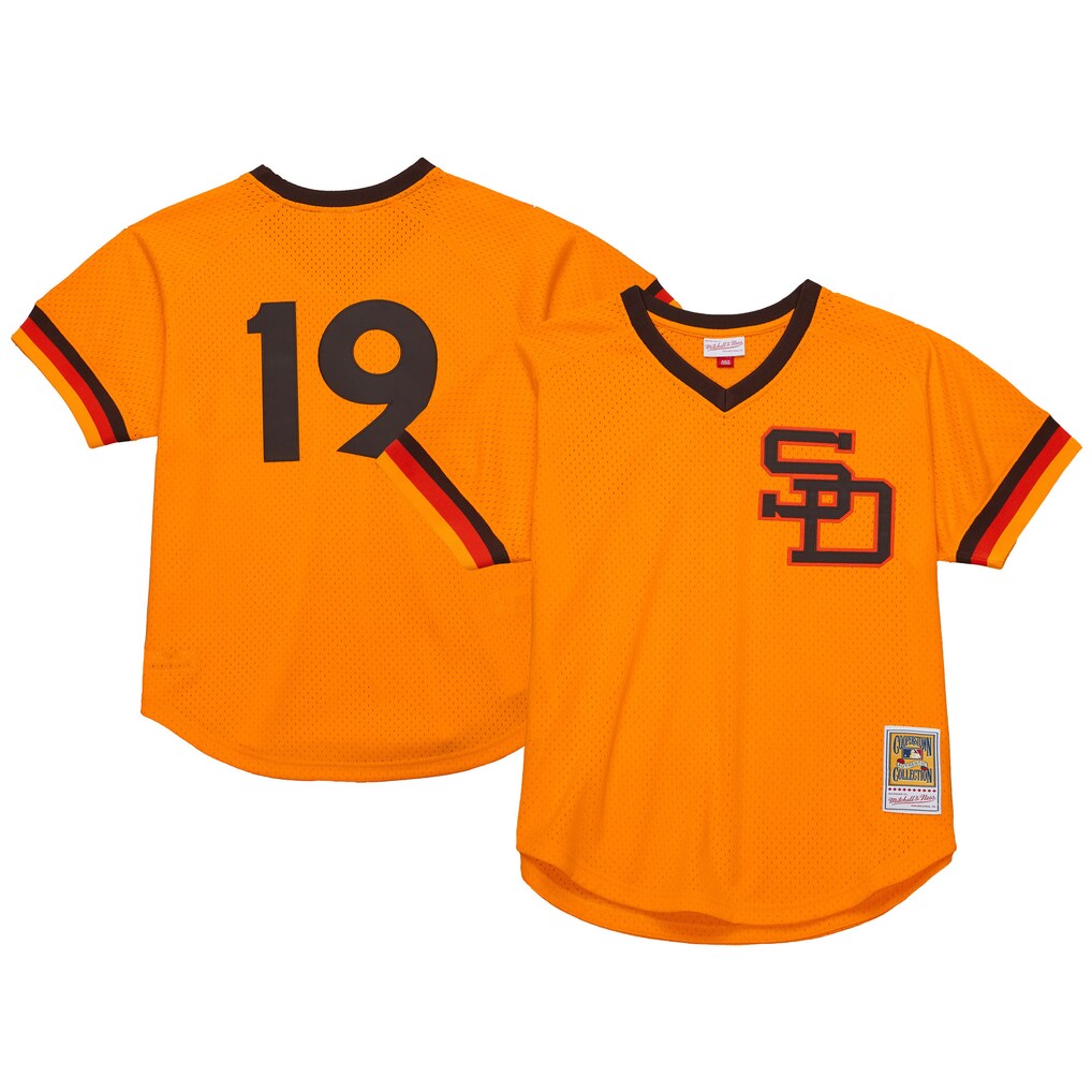 Men's San Diego Padres Tony Gwynn Mitchell & Ness Gold Authentic Batting Practice Jersey
