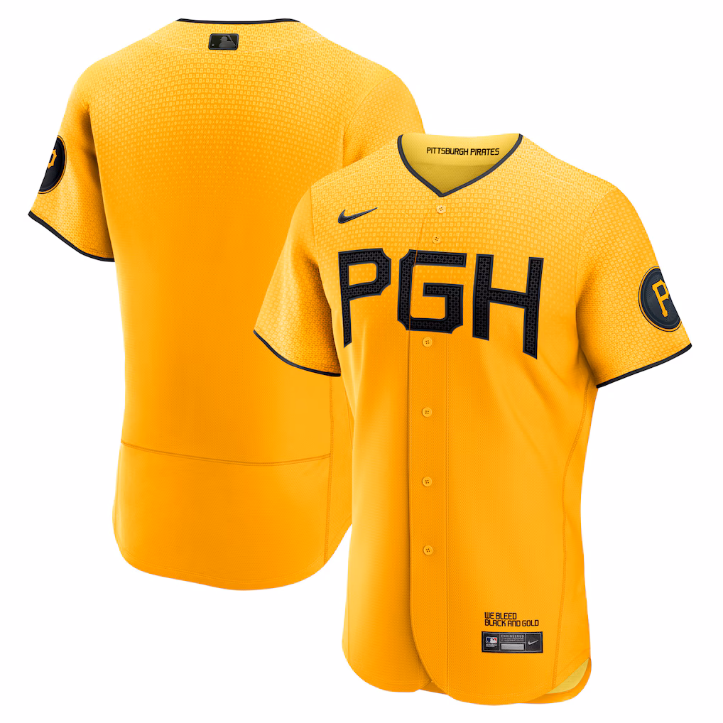 Men's Pittsburgh Pirates Nike Gold City Connect Authentic Jersey