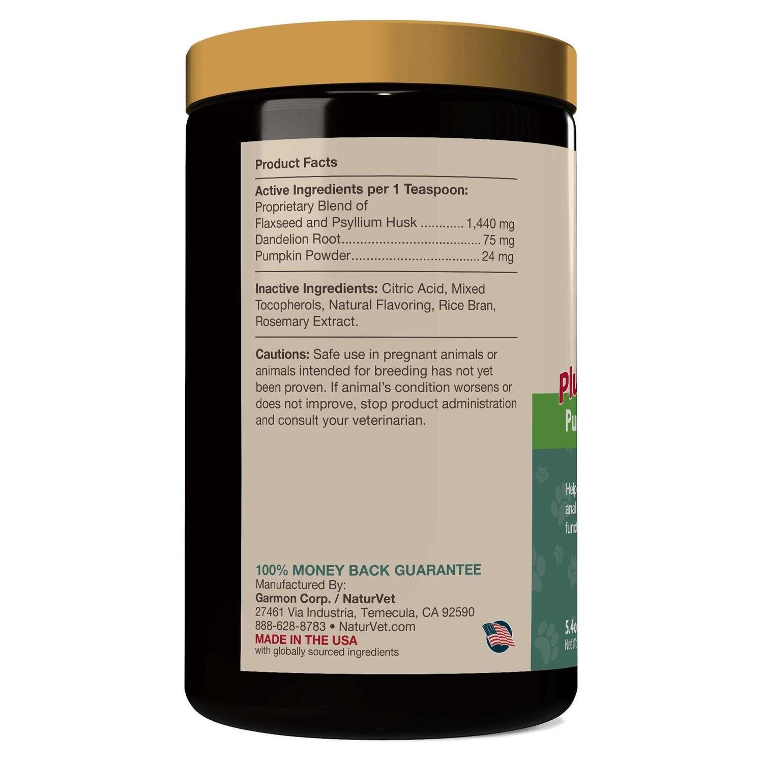 NaturVet No Scoot Supplement Powder Plus Pumpkin