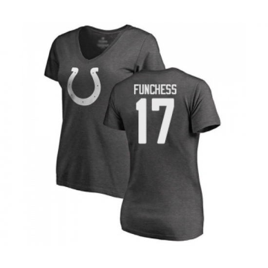 Football Women's Indianapolis Colts #17 Devin Funchess Ash One Color T-Shirt