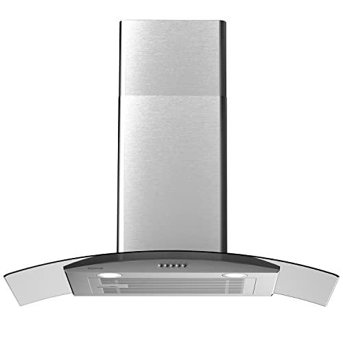 SOONYE Curved Glass Range Hood 30 inch