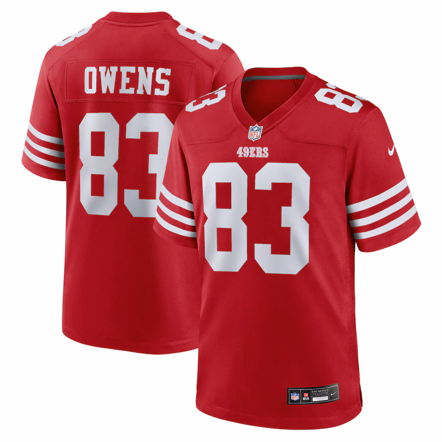 Men's San Francisco 49ers Terique Owens Nike Scarlet Team Game Jersey